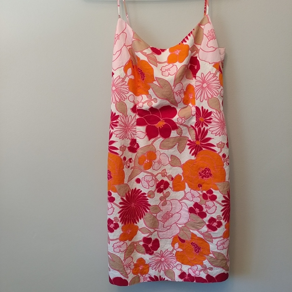 Ann Taylor Petites Vivid Floral Mini Dress 4P